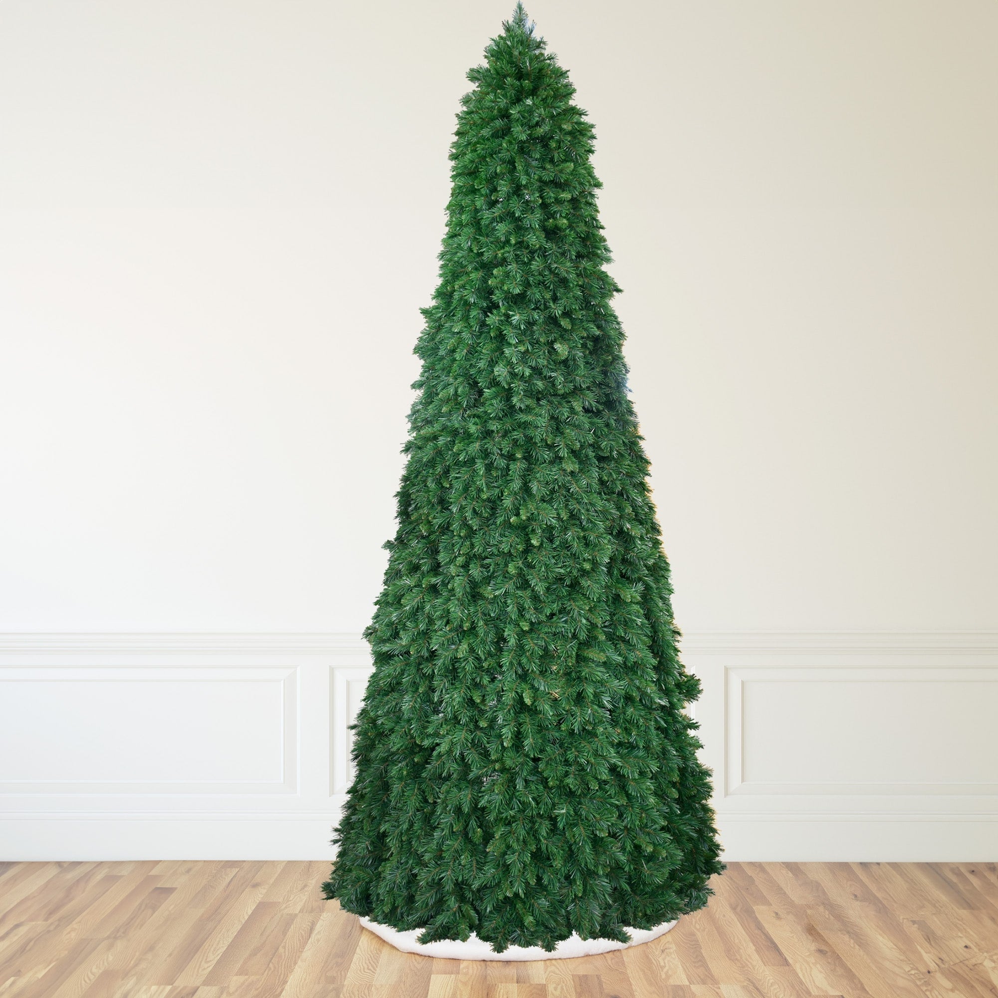 Commercial Size Pine Artificial Christmas Tree 15 Foot Clear Lights Over 10 Feet