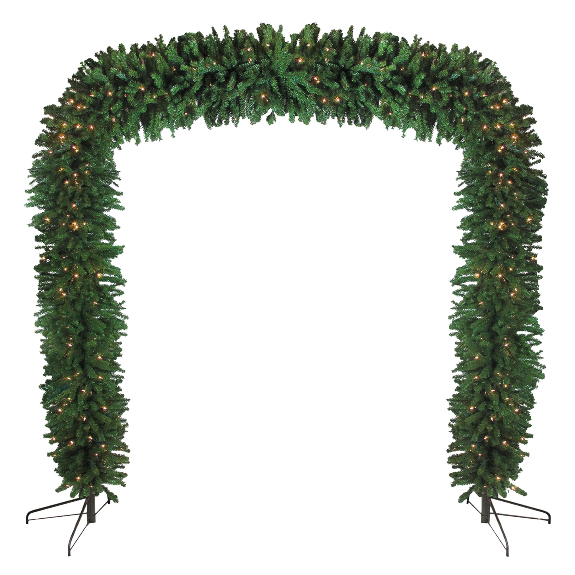 9 X 8 Commercial Size Pre Lit Green Pine Artificial Christmas Archway Clear Lights