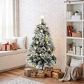 Pre Lit Pine Needle Mixed Fiber Optic Artificial Tree With Star Top