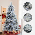 Pre Lit Snowy Branches Artificial Christmas Tree With Pinecones Stand