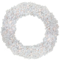 72 Huge Pre Lit White Canadian Pine Artificial Christmas Wreath Clear Lights