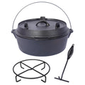 Pre Seasoned 4.5 Qt Cast Iron Camping Dutch Oven