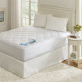 Madison Park Ensure 100 Percent Cotton Sateen Waterproof Diamond Quilting Down Alternative Mattress Pad