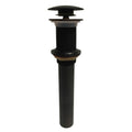 1.5 Inch Non Overflow Glass And Stone Vessel Sink Oil Rubbed Bronze Pop Up Drain