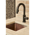 Premier Copper Products Square 15 In Hammered Copper Bar Prep Sink With 2 Inch Drain