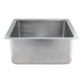 16 Inch Square Copper Bar Prep Sink In Nickel W 3.5 Drain Opening
