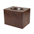 Premier Copper Products 24 Inch Hand Hammered Copper Wall Mount Vanity With Single Faucet Hole