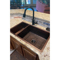 Premier Copper Products Hammered Copper 33 Inch 25 75 Double Basin Kitchen Sink