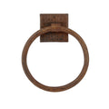 Premier Copper Products 7 Inch Hand Hammered Copper Towel Ring Brown