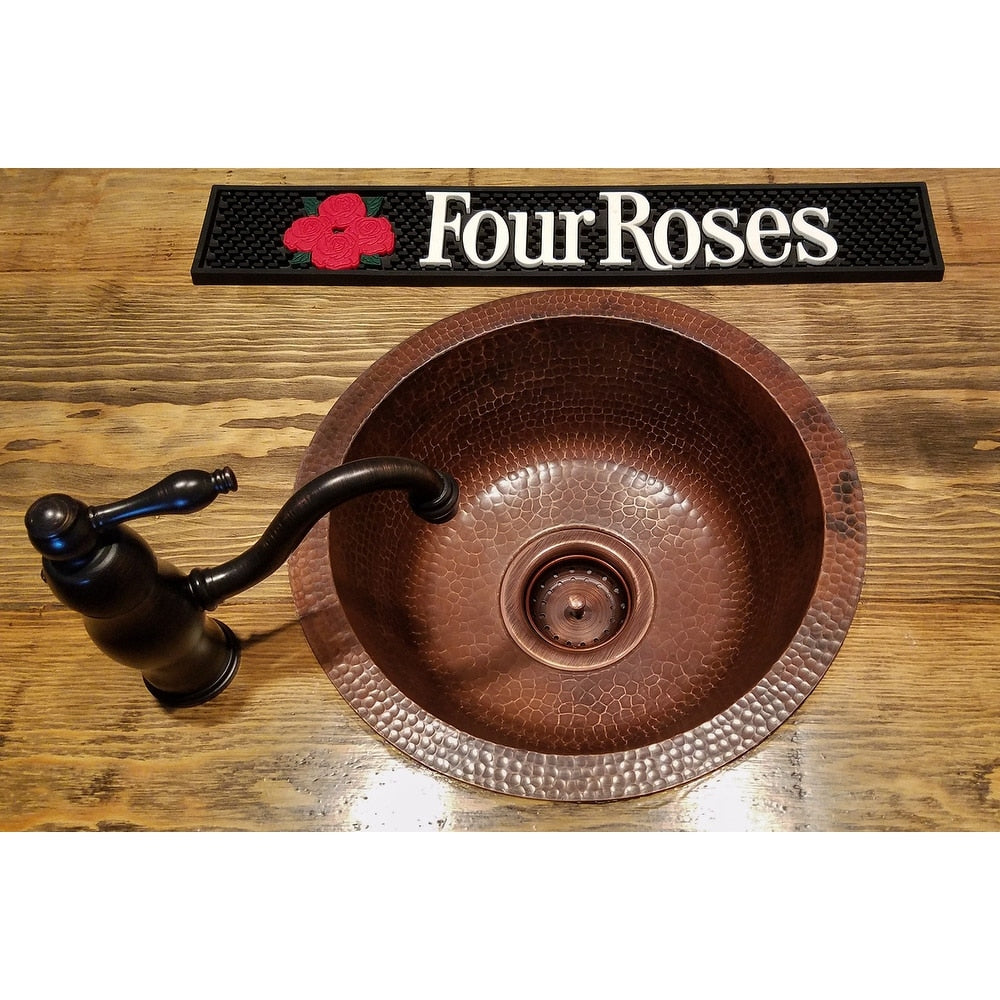Premier Copper Products Round 14 In Hammered Copper Prep Sink