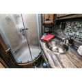 Premier Copper Products 14 Inch Round Hammered Copper Bar Sink With 2 Inch Drain In Electroless Nickel