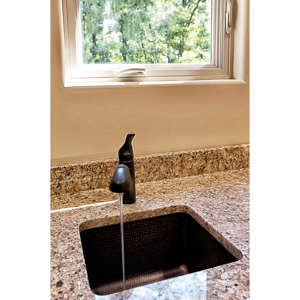 Premier Copper Products Rectangular Gourmet Oil Rubbed Bronze Copper Drop In Bar Sink
