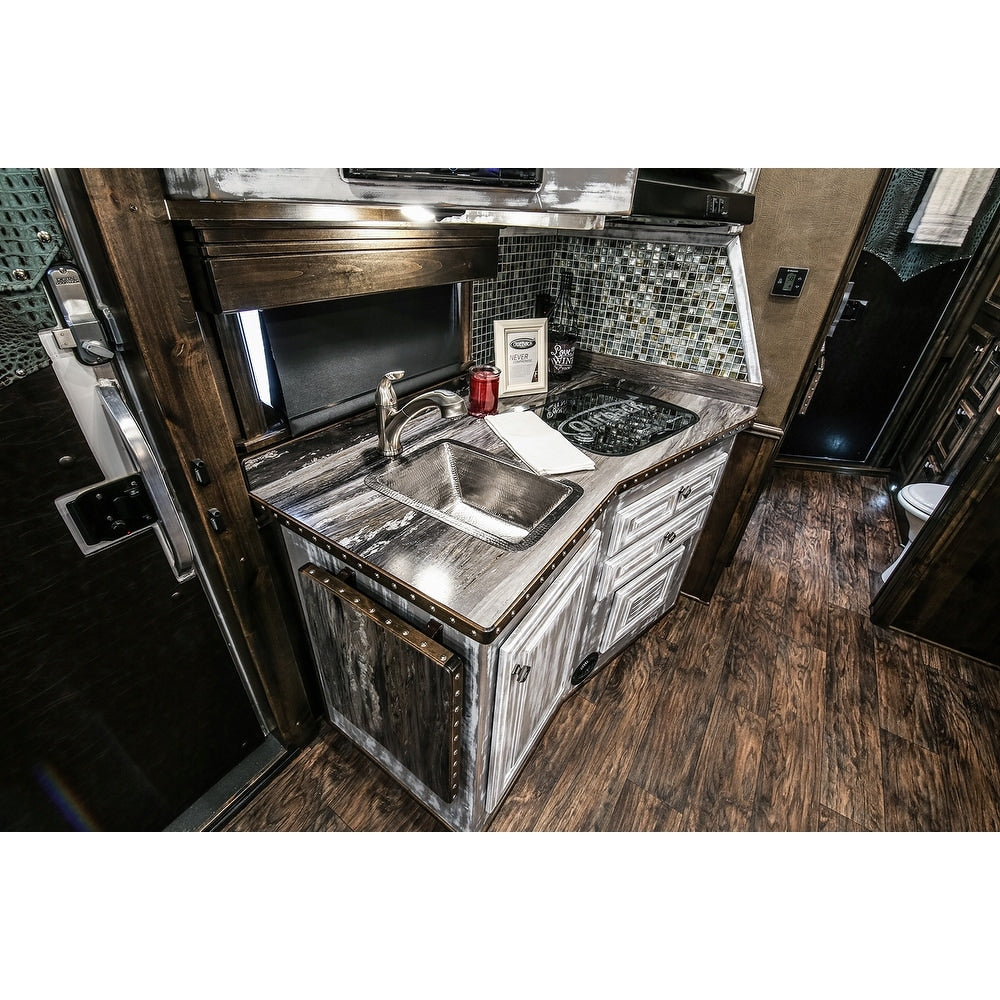 Premier Copper Products 15 Inch Square Hammered Copper Bar Prep Sink In Electroless Nickel With 2 Inch Drain Size