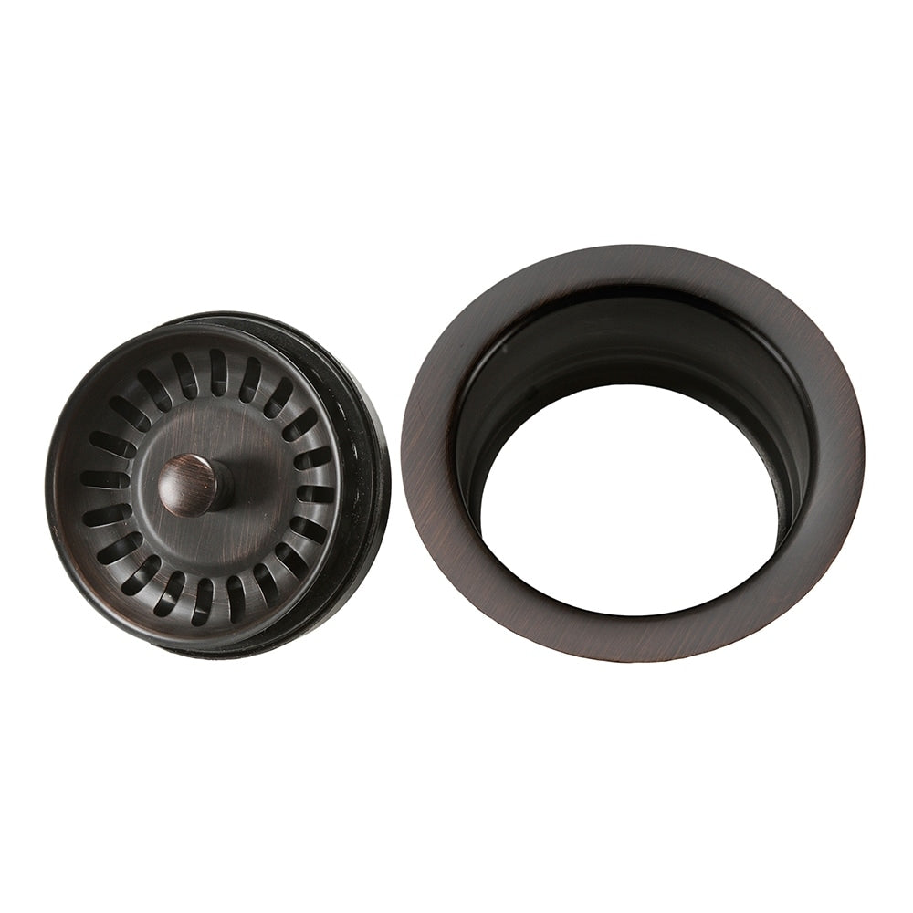 Premier Copper Products Deluxe 3.5 Inch Oil Rubbed Bronze Garbage Disposal Drain With Basket