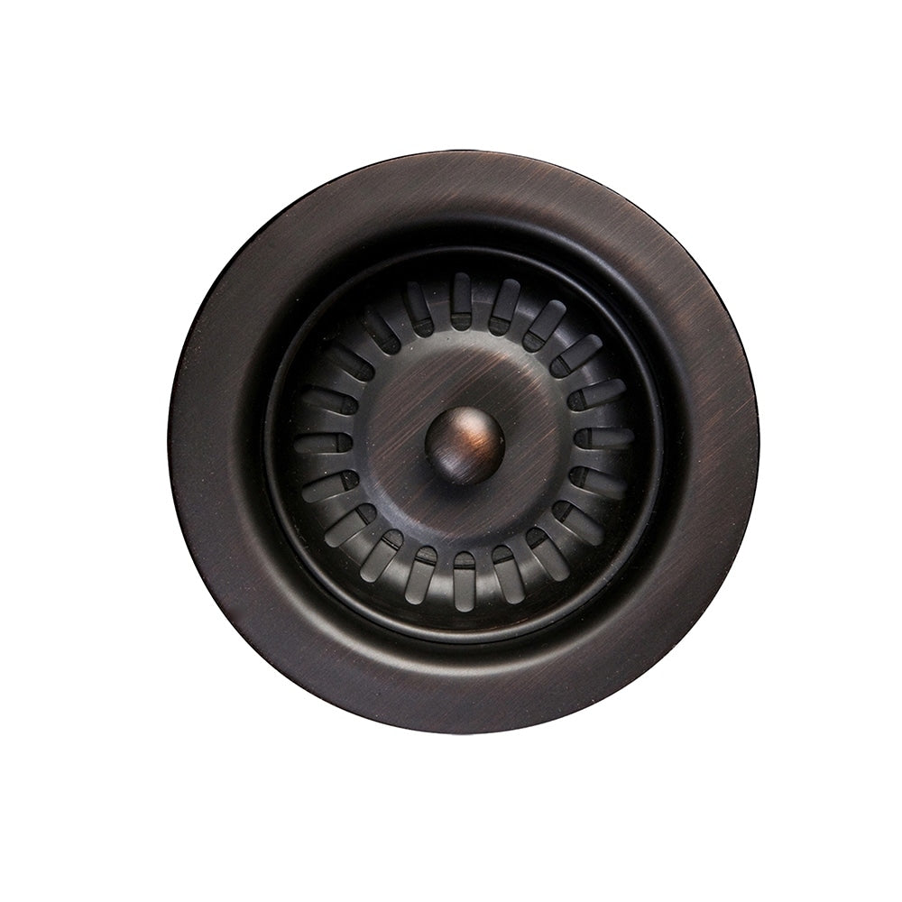 Premier Copper Products Kitchen Prep Bar 3.5 Inch Oil Rubbed Bronze Basket Strainer Drain
