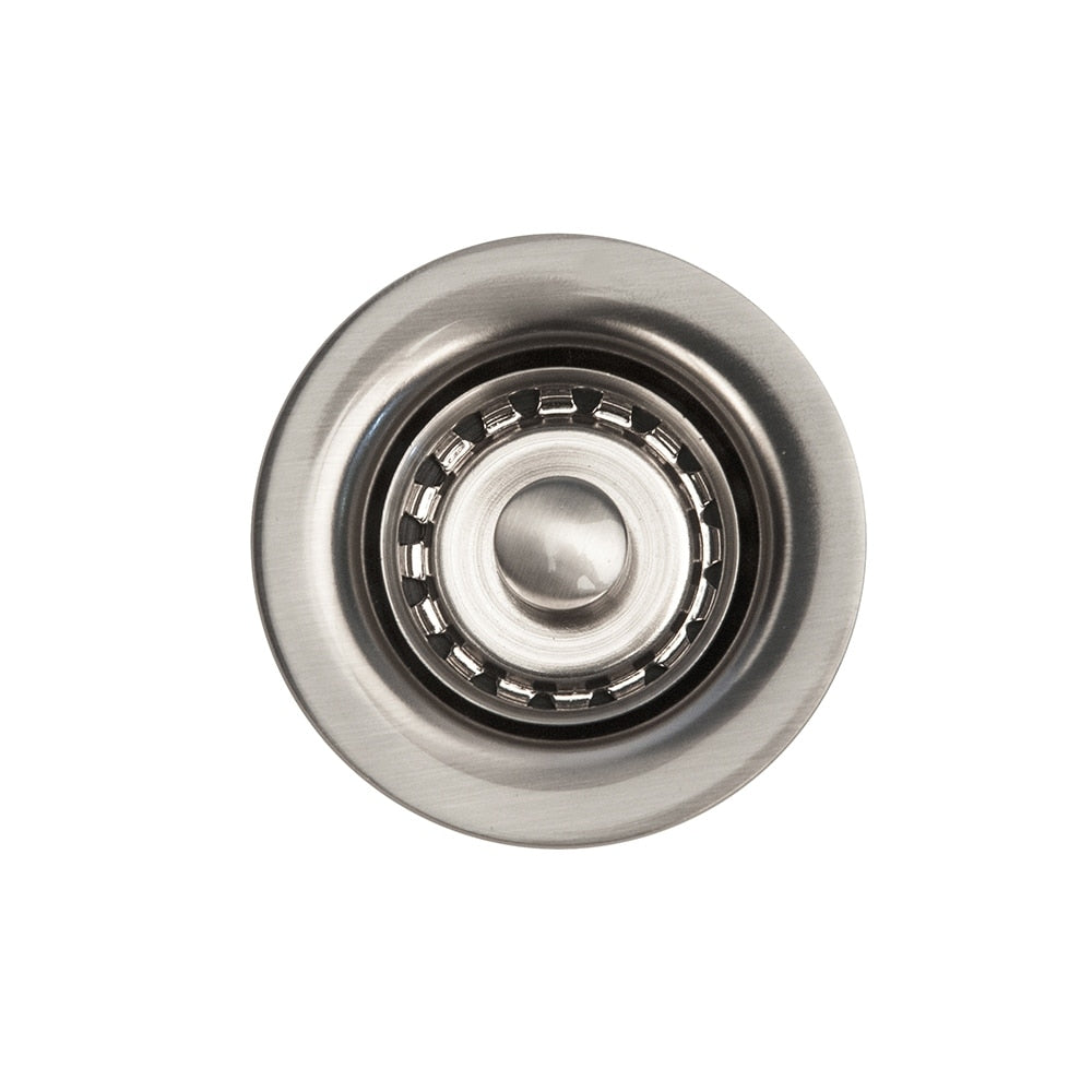 Premier Copper Products 2 Inch Bar Basket Strainer Drain Brushed Nickel Silver