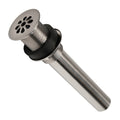 Premier Copper Products 1.5 Inch Non Overflow Grid Bathroom Sink Drain Brushed Nickel Silver