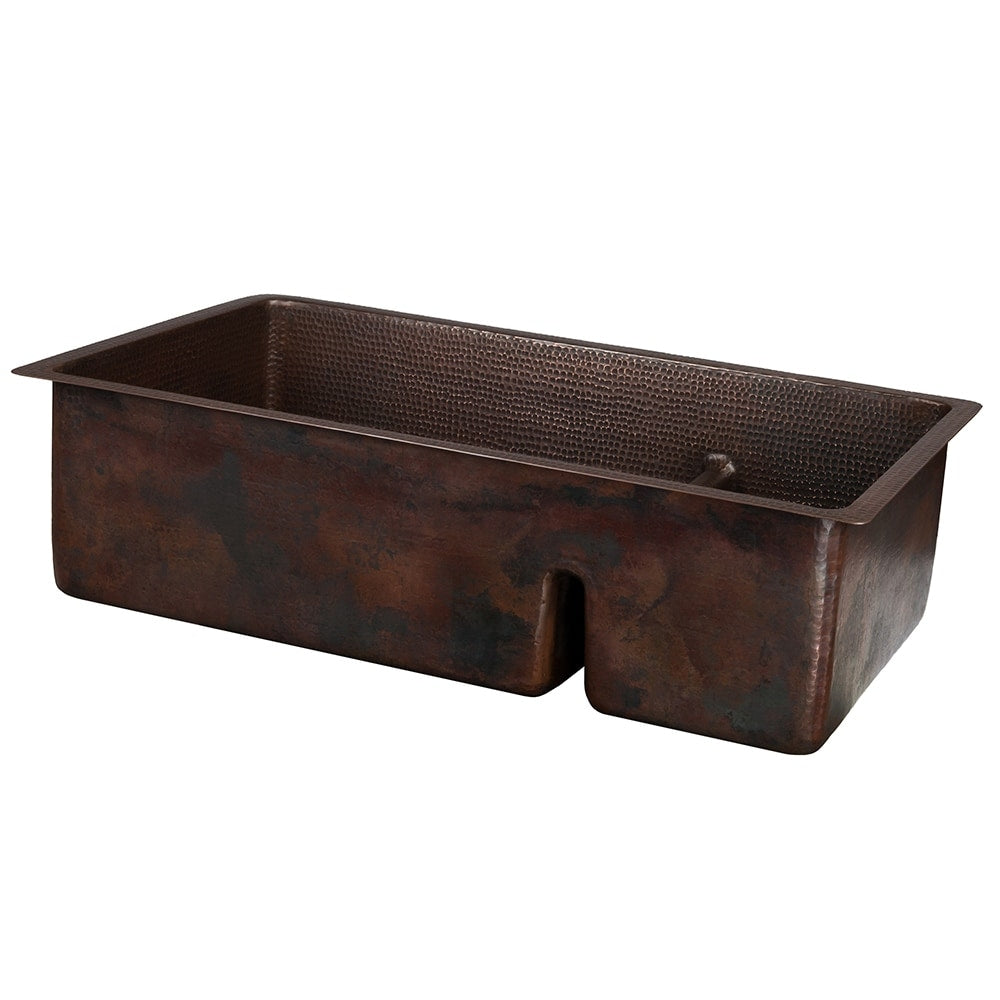 Premier Copper Products K70Db33199 Sd5 33 Copper Kitchen 70 30 Sink W Low Divider