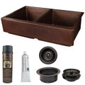Premier Copper Products Copper Retrofit Kitchen Sink And Drain Package