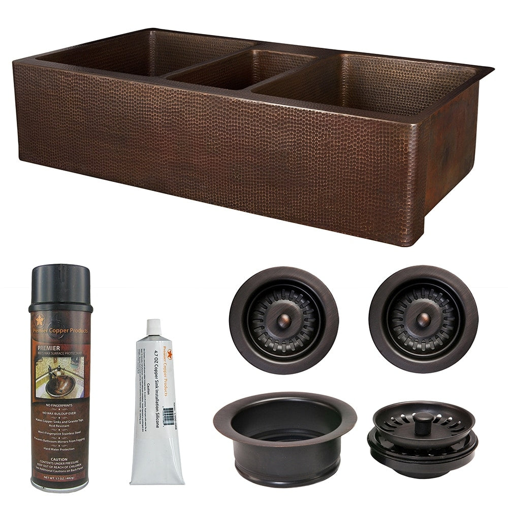 Premier Copper Products Ksp3_Katdb422210 Kitchen Sink And Drain Package