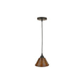 Premier Copper Products Copper 7 Inch Handmade Cone Pendant Light Mexico