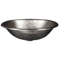 Premier Copper Products 17 Inch Oval Drop In Copper Bathroom Sink In Nickel