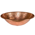 17 In Oval Drop In Hammered Copper Bathroom Sink In Polished Copper