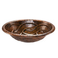 Premier Copper Products Oval Braid Self Rimming Hammered Copper Sink