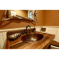 Premier Copper Products Master Bath Oval Self Rimming Hammered Copper Bathroom Sink