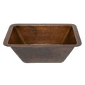 Premier Copper Products Rectangle Hammered Copper Bathroom Sink
