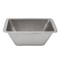 Premier Copper Products Rectangle Hammered Copper Bathroom Sink In Electroless Nickel