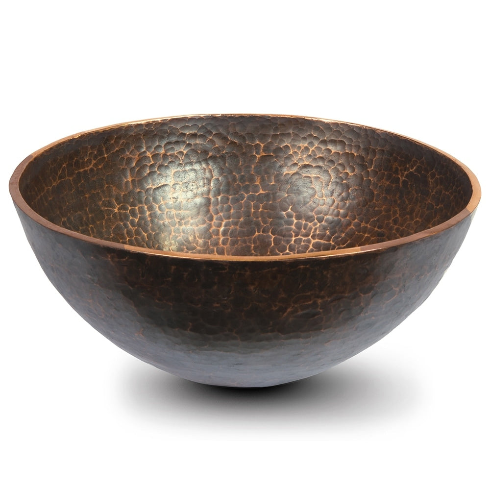 Premier Copper Products Pv13Rdb 13 Round Hand Forged Copper Vessel Sink