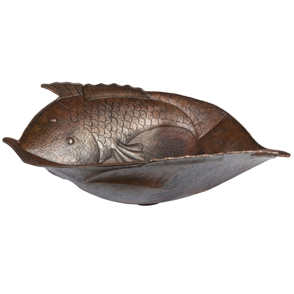 Premier Copper Products Pv2Fhdb Two Fish Vessel Copper Sink
