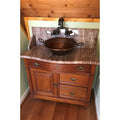 Premier Copper Products Round Hand Forged Old World Miners Pan Copper Vessel Sink In Oil Rubbed Bronze