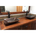 Premier Copper Products Modern Rectangle Hand Forged Old World Copper Vessel Sink In Oil Rubbed Bronze