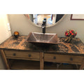 Premier Copper Products Rectangle Hand Forged Old World Copper Vessel Sink