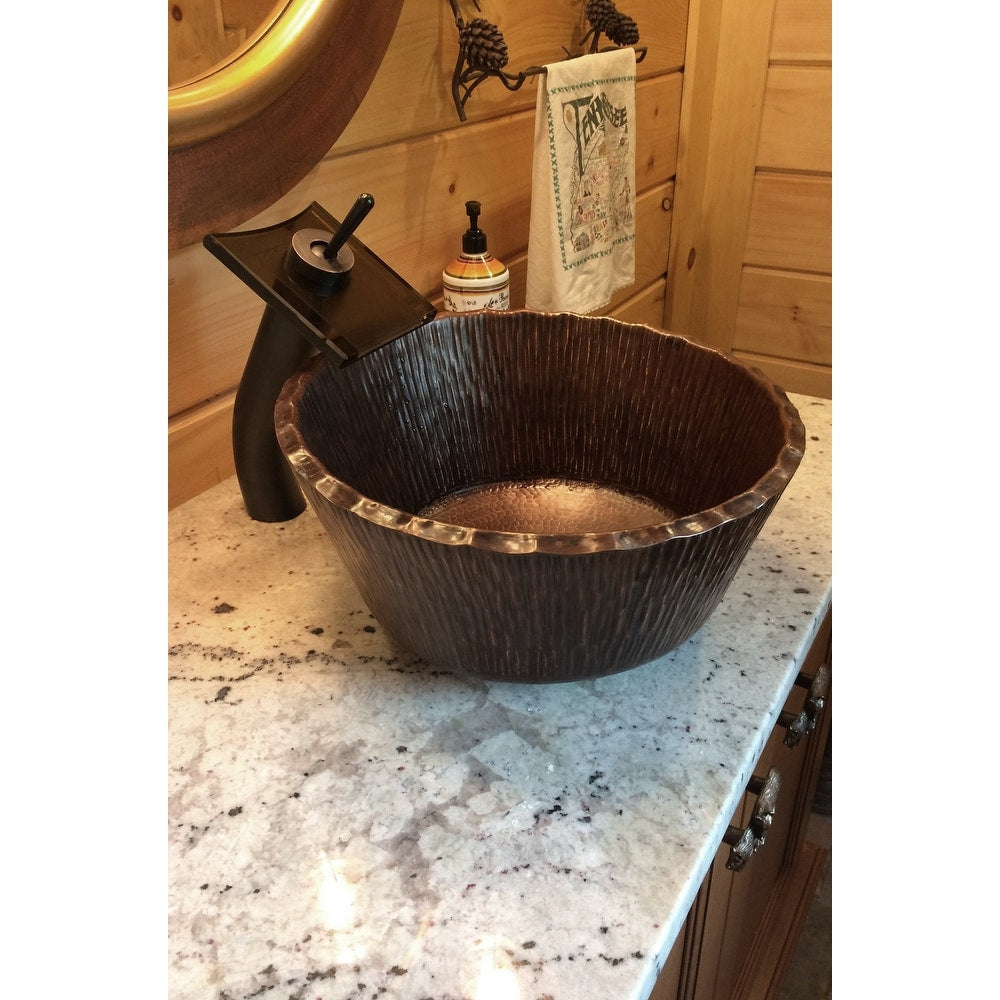 Forest Vessel Hammered Copper Sink