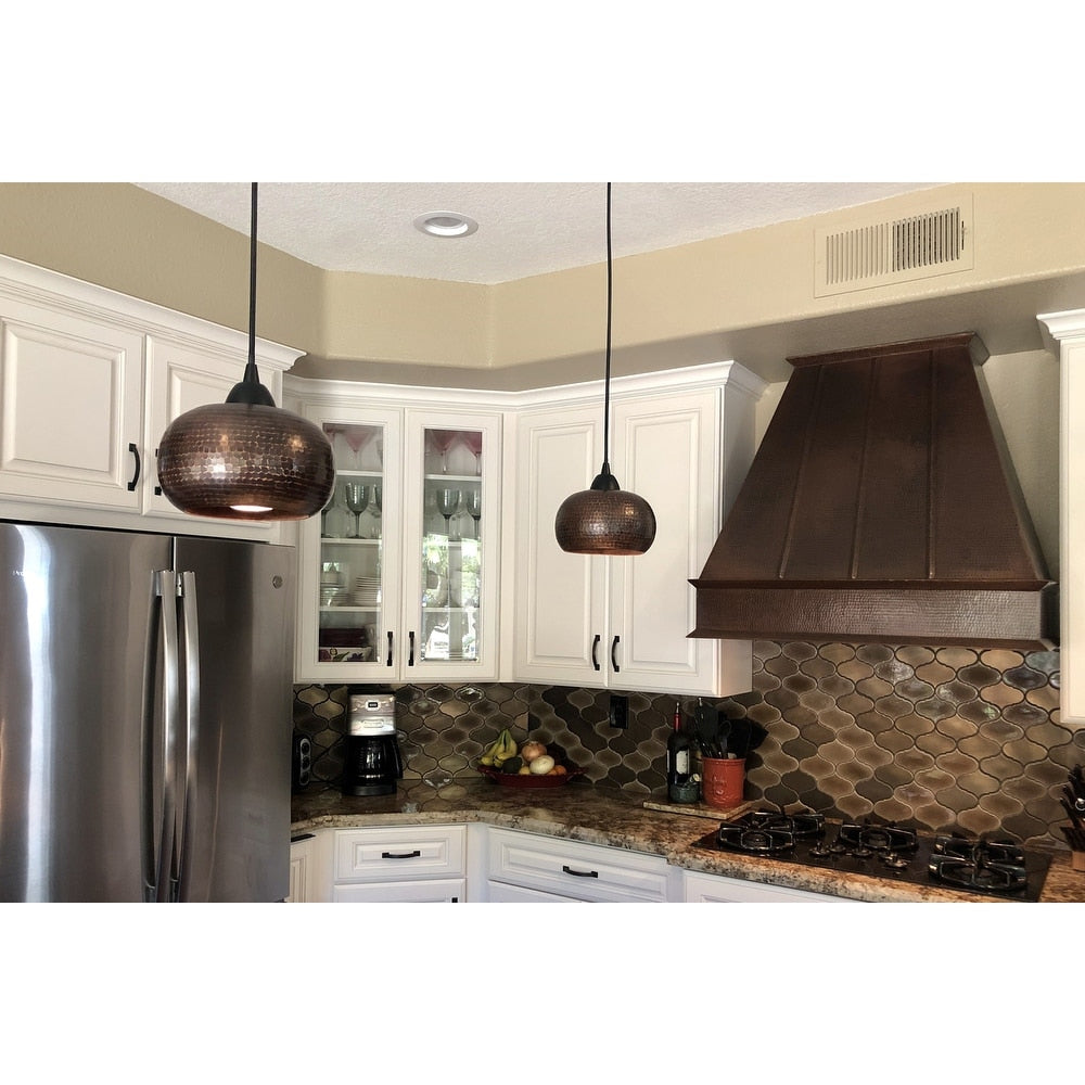 Hand Hammered Copper 7 Globe Pendant Light Shade