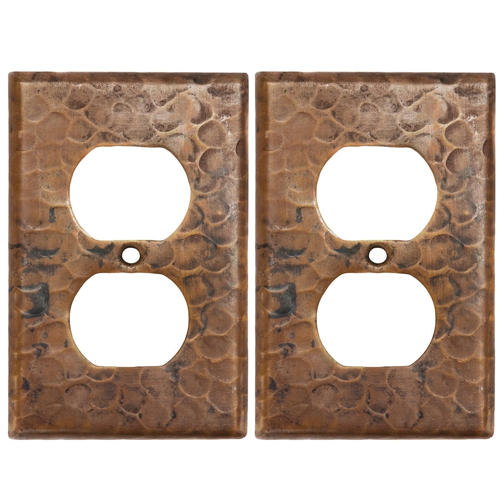 Premier Copper Products Copper Switchplate Single Duplex 2 Hole Outlet Cover Set Of 2