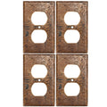 Premier Copper Products Copper Switchplate Single Duplex 2 Hole Outlet Cover Set Of 4