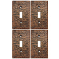 Premier Copper Products Copper Switchplate Single Toggle Switch Cover Set Of 4