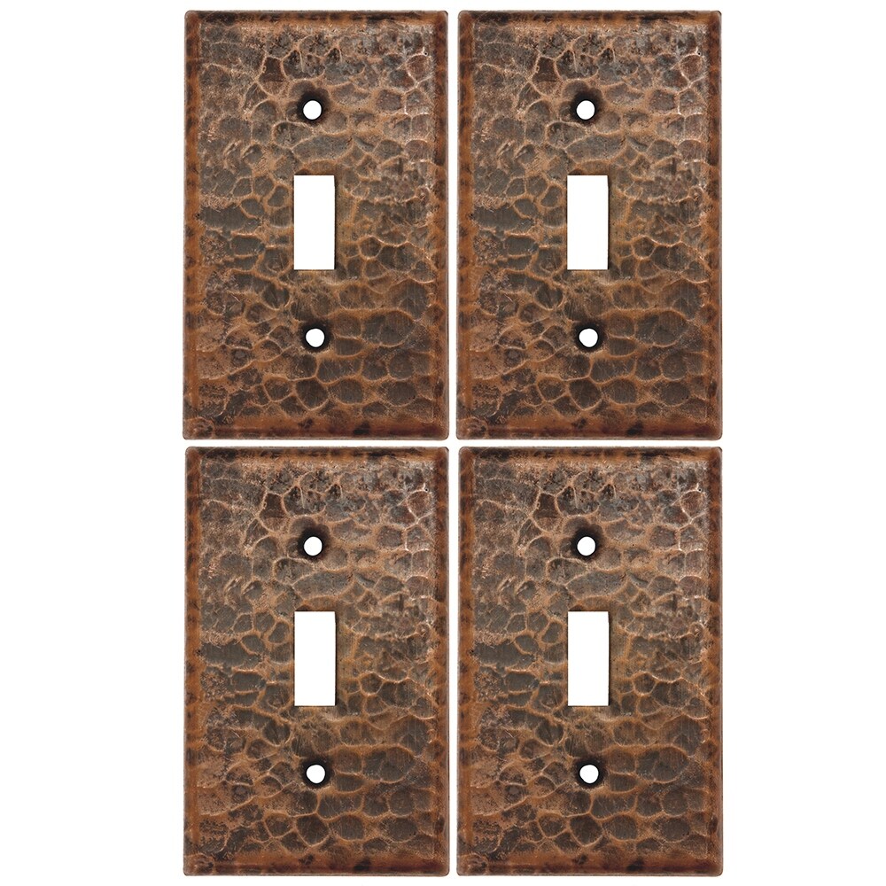 Premier Copper Products Copper Switchplate Single Toggle Switch Cover Set Of 4