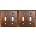 Premier Copper Products Copper Switchplate Double Toggle Switch Cover Set Of 2