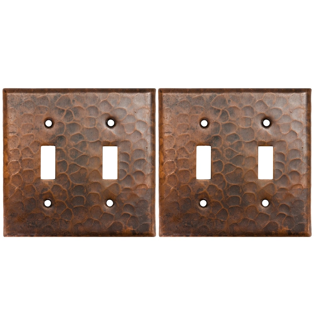 Premier Copper Products Copper Switchplate Double Toggle Switch Cover Set Of 2