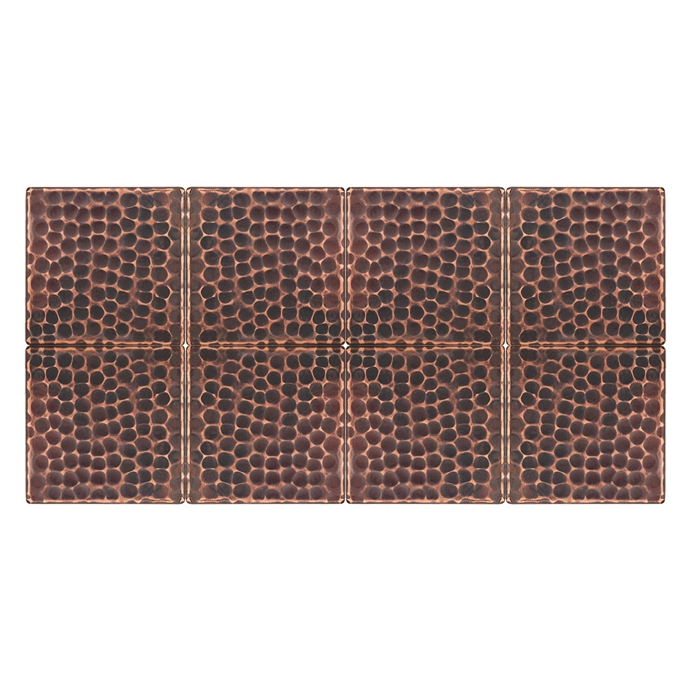 Premier Copper Products 3 Inch X 3 Inch Hammered Copper Tile Set Of 8
