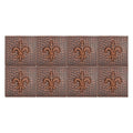 Premier Copper Products 4 Inch X 4 Inch Hammered Copper Fleur De Lis Tile Set Of 8