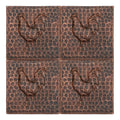 3 Inch X 3 Inch Hammered Copper Rooster Tile Set Of 4
