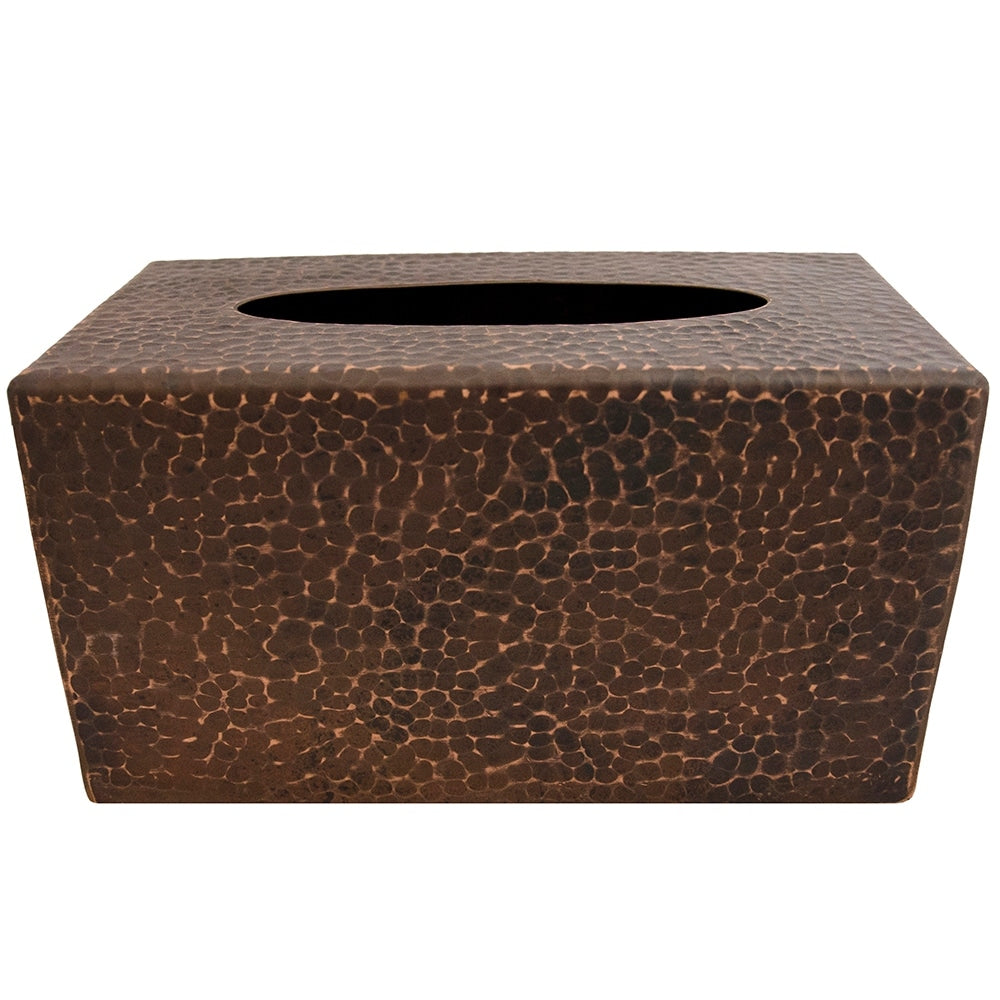 Large Rectangular Hand Hammered Copper Tissue Box Cover