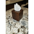Small Square Hand Hammered Copper Tissue Box Cover