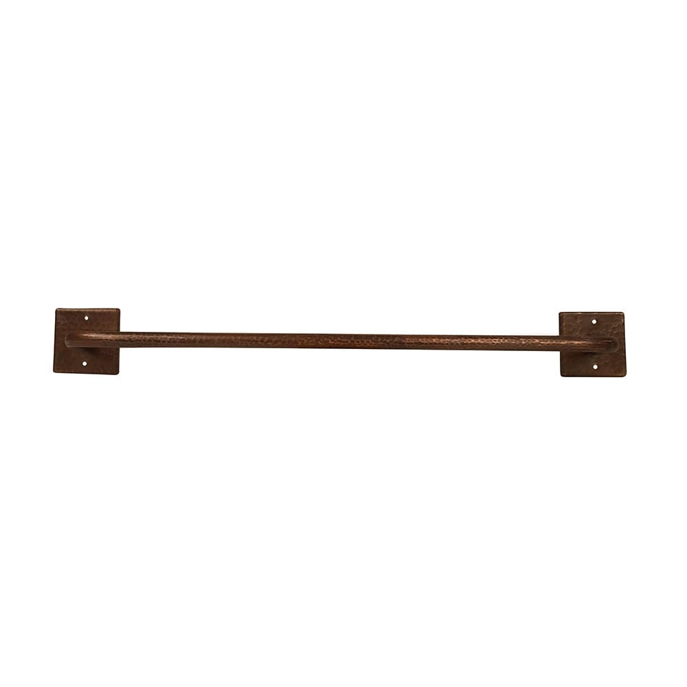 Premier Copper Products 24 Inch Hand Hammered Copper Towel Bar Brown
